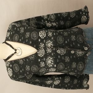 Quality Swedish Snowflake Cardigan Soft Wool Gray Simu Laponia Overtones Sweden